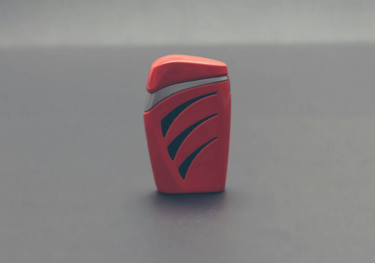 Close-up of Red Object over White Background