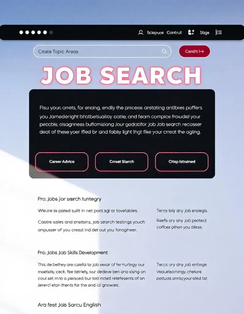 Learn English via Topic Areas on this Job Search English Site (Level 3)