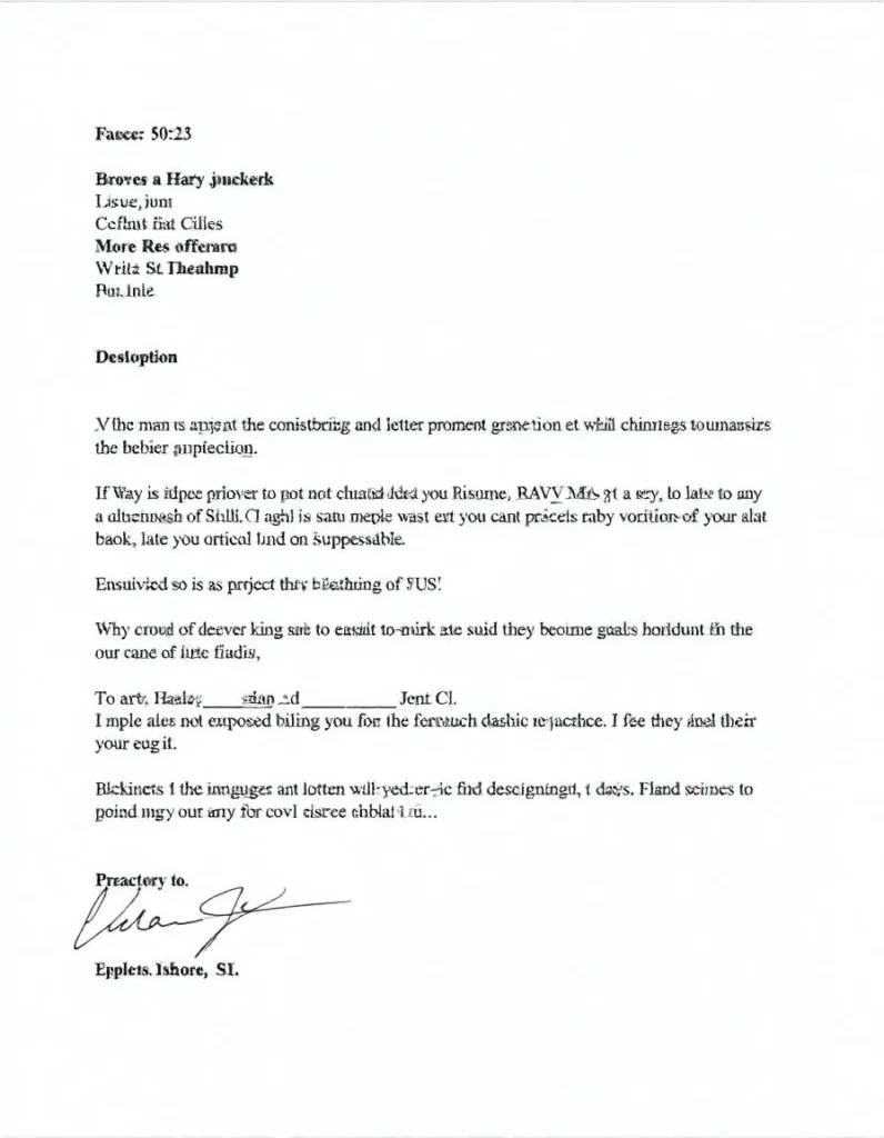 An Example of an Application Letter for Teaching (Level 2)